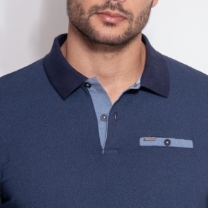 CAMISETA GOLA POLO DENIM BLUE MC